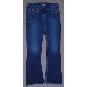 Silver Jeans Pioneer READ Distressed 27 Stretch Low Rise Boot Cut Slim Hip Thigh